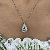 14k WG Dia Necklace 0.78ctw 3.4dwt