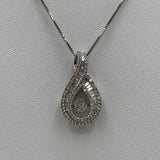 14k WG Dia Necklace 0.78ctw 3.4dwt