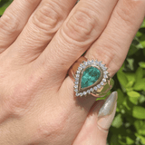 18k Yellow Gold Diamond & Emerald Ring 3.25ctw