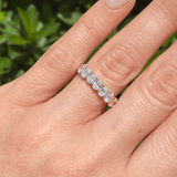 Oval Lab Dia Wedding Band Ring 1ctw 14KYG