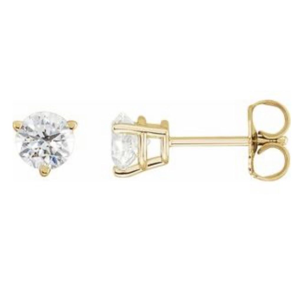 CVD 0.72ctw F/VS1 RD Martini Earrings 14KYG