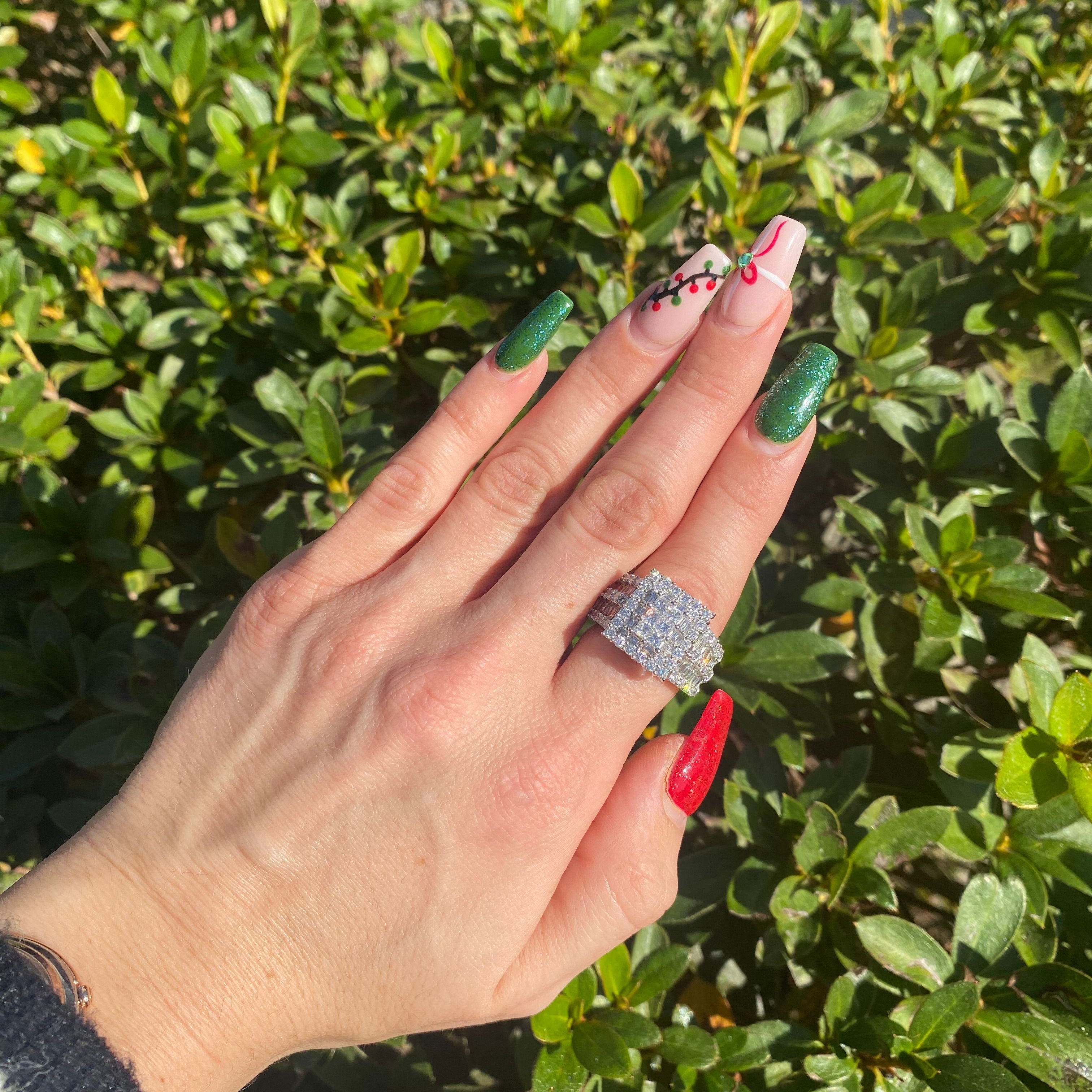Cluster Diamond Ring RD/Prin/Bag 3.40ctw 14KWG