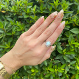 14k WG Dia & Opal Ring 0.76ctw