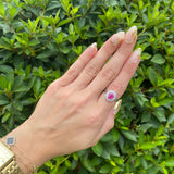 10k WG Dia & Ruby Ring 0.85ctw Sz7