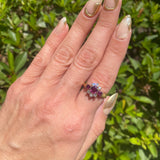 14k Yellow Gold Diamond & Ruby Ring 0.57ctw Sz7