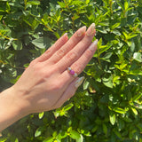 14k Yellow Gold Diamond & Ruby Ring 0.57ctw Sz7