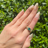 Diamond & Emerald Ring 1ctw Sz6