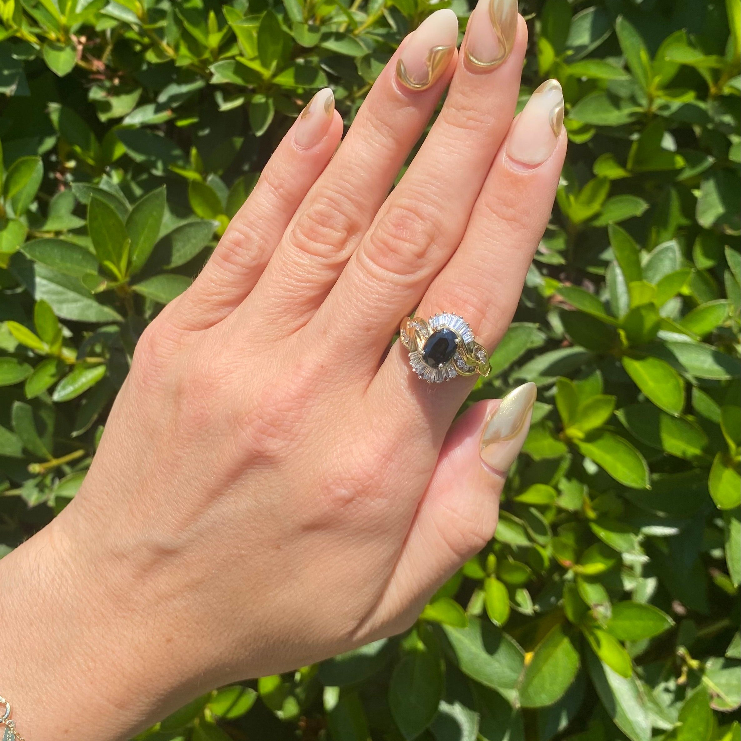 Diamond & Sapphire Ring Sz7.25