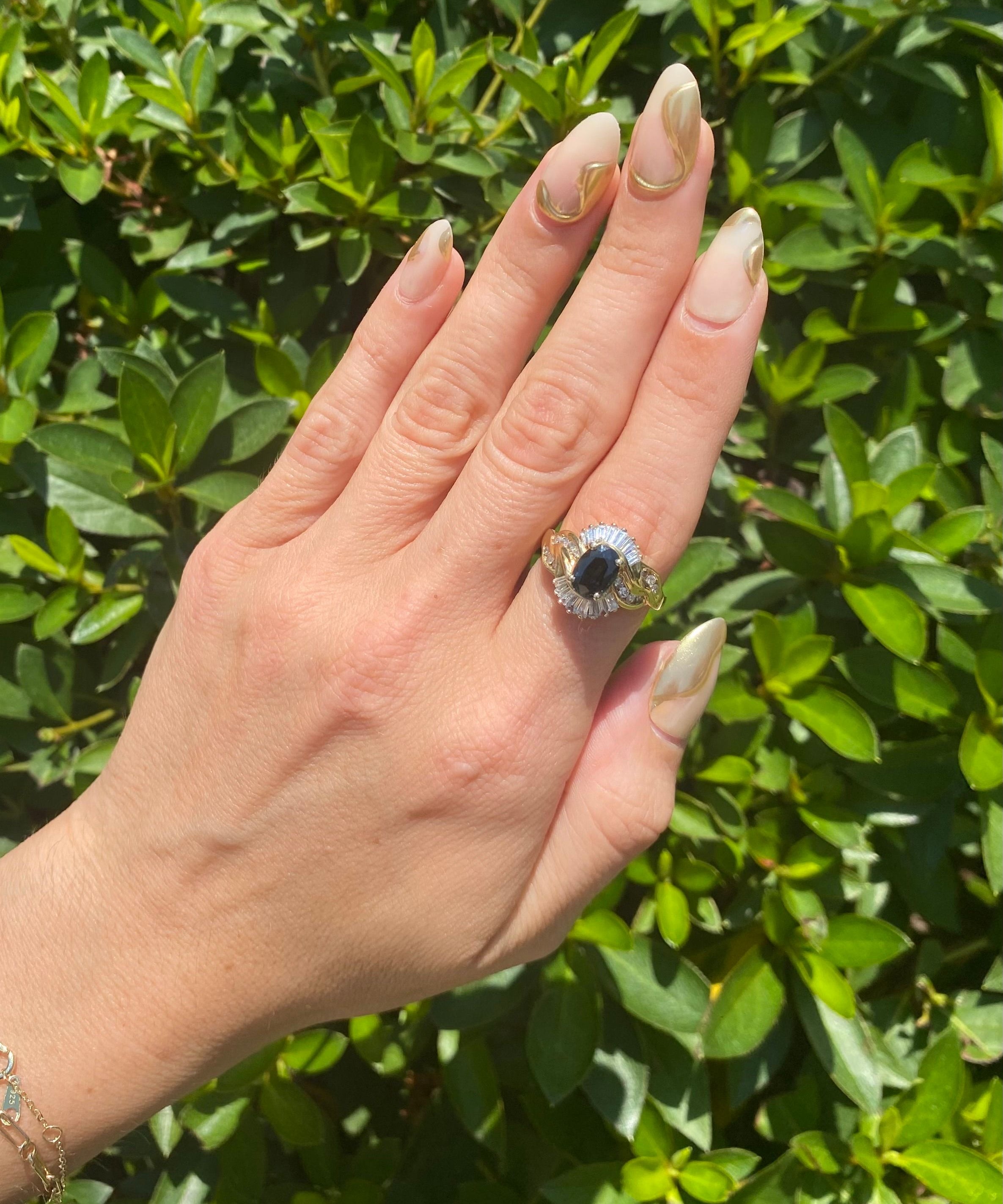 Diamond & Sapphire Ring Sz7.25