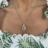 14k WG Dia Necklace 0.78ctw 3.4dwt