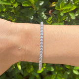 14k White Gold Diamond Tennis Bracelet 6ctw 8.7dwt