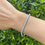 14k White Gold Diamond Tennis Bracelet 6ctw 8.7dwt