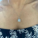 14k White Gold Diamond Necklace 0.75ctw 3.1dwt