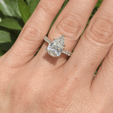 Pear Dia 3.07ct N/I1 E-Ring 14KYG