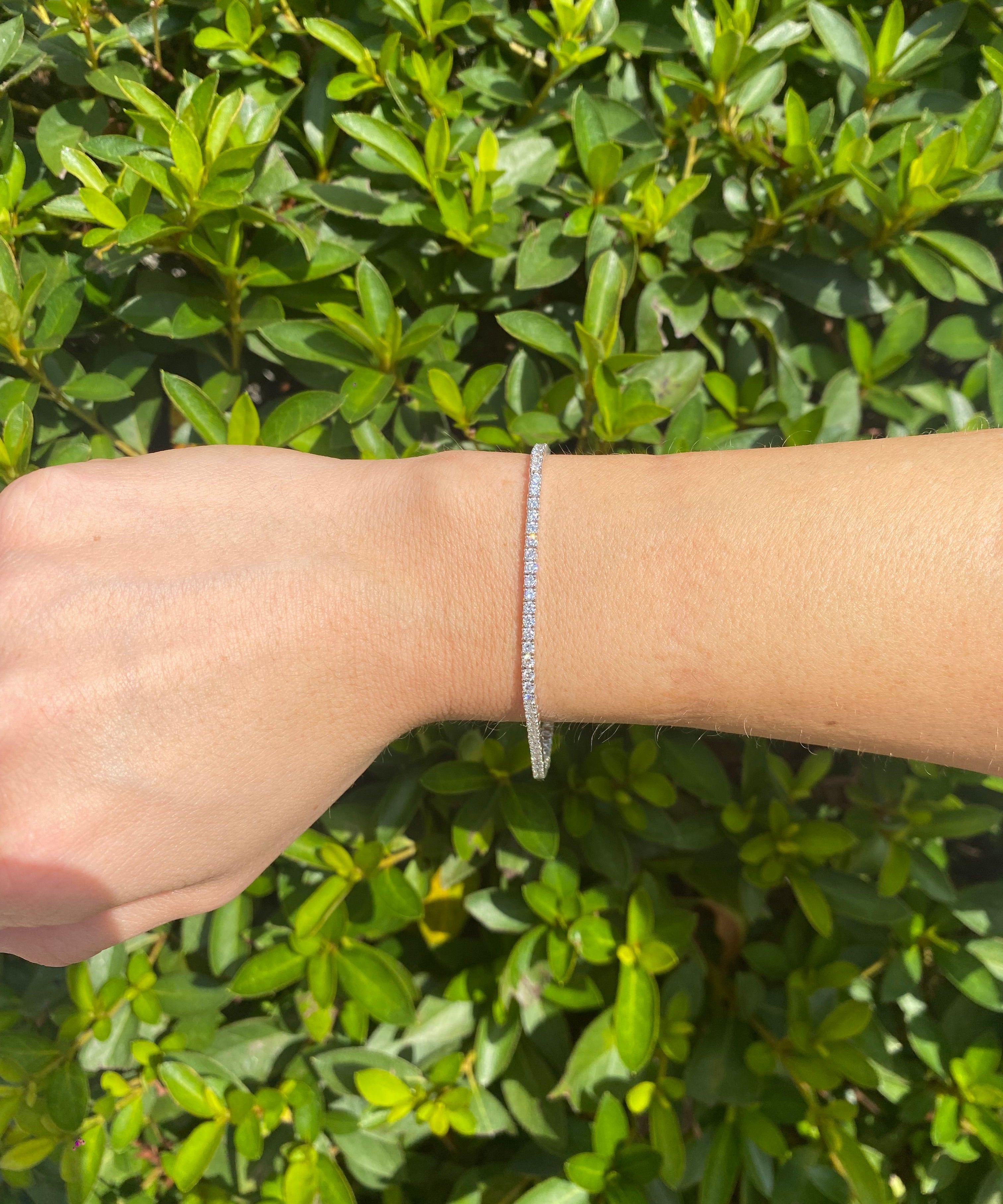 CVD Diamond Tennis Bracelet 3.02ctw 14KWG