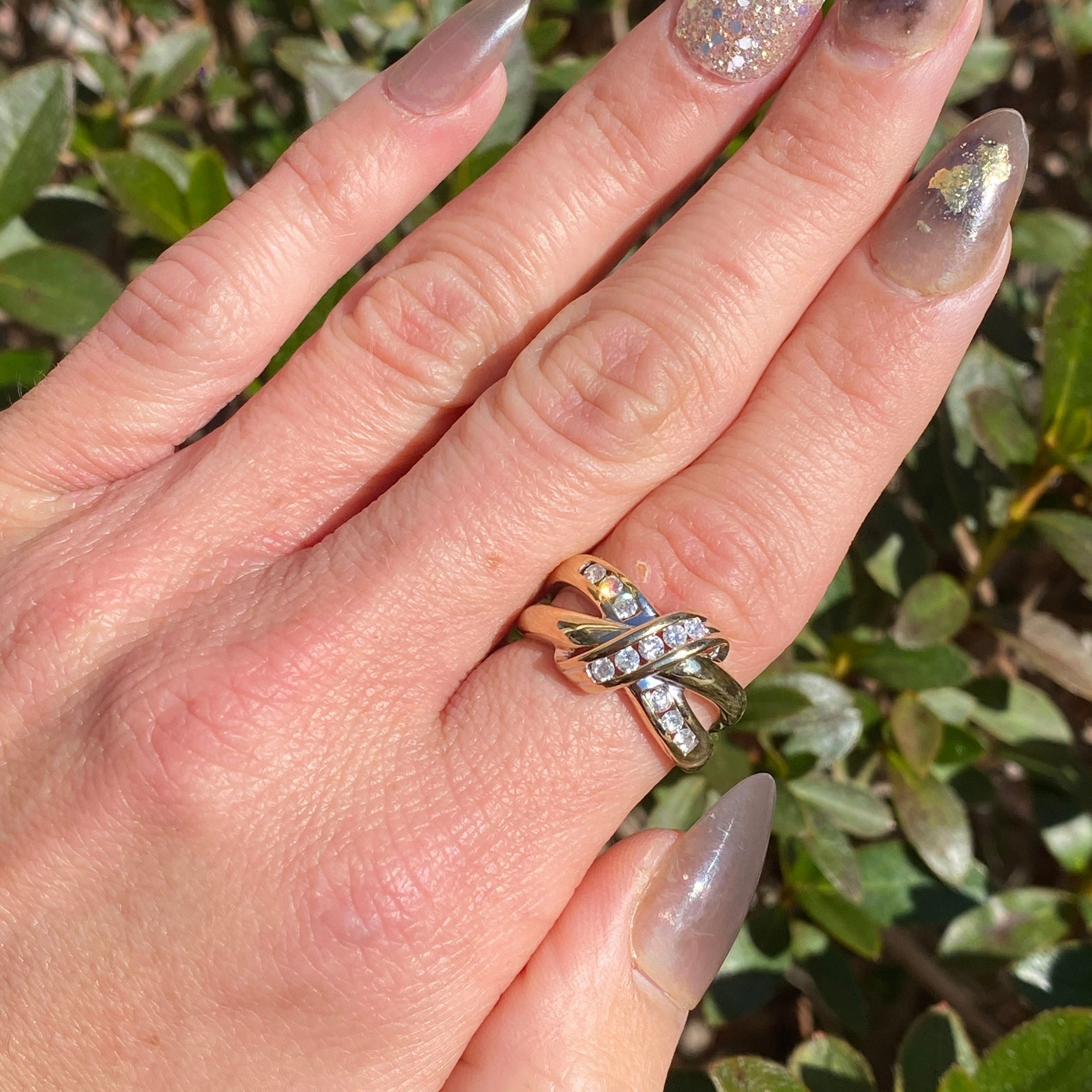 10k Yellow Gold Diamond Fashion Ring 0.5ctw