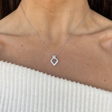 14k WG Dia Necklace 0.3ctw 1.7dwt