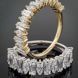 Lab Dia Wedding Band Marq/Bag 1.33cttw 14KYG