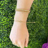 Dia Racquet Bracelet 14KYG