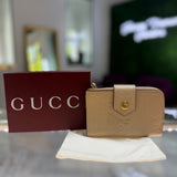 Gucci GG Gilbert Beige Leather Wallet