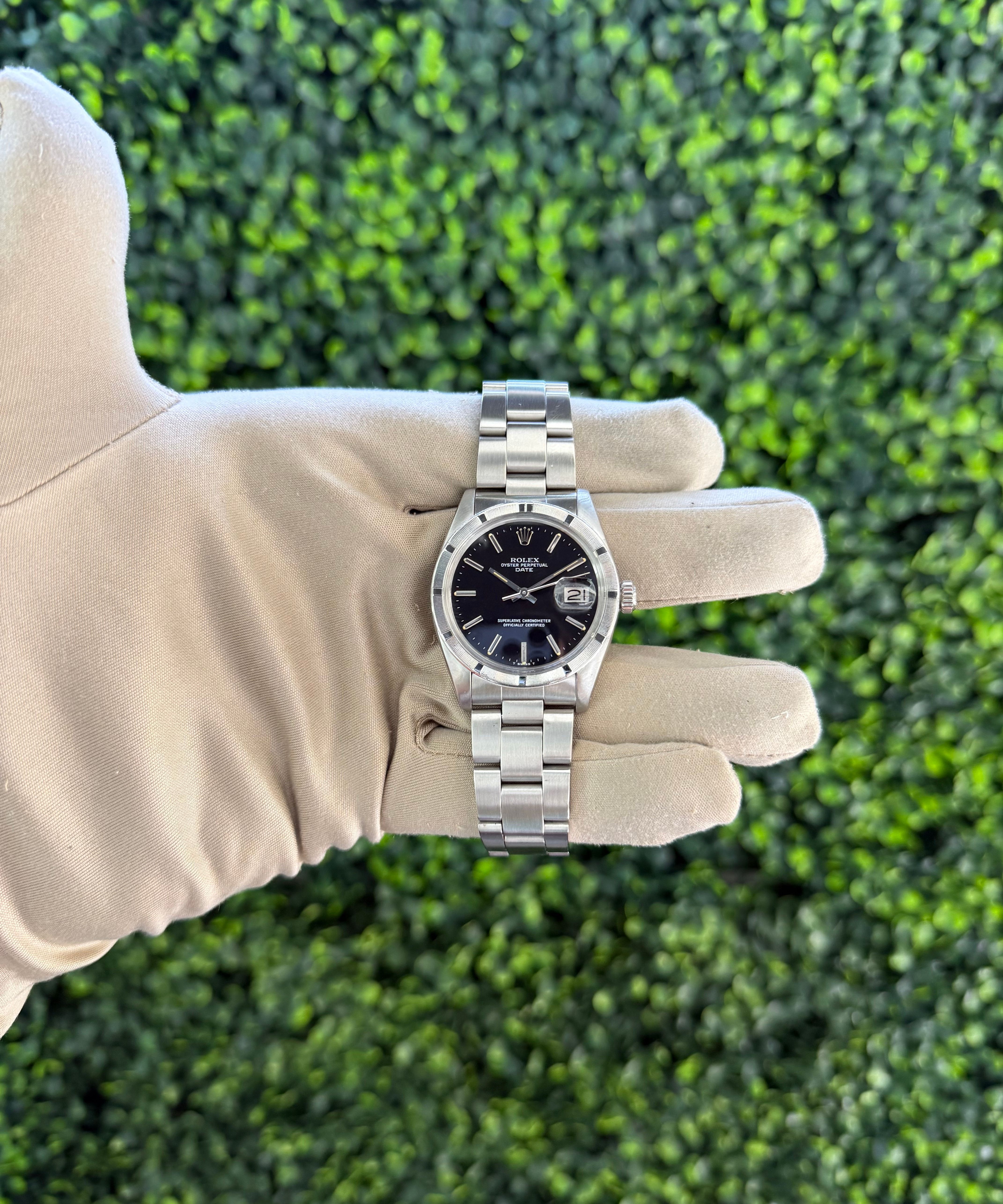 Rolex 34mm 1501 Black Dial SS 1980