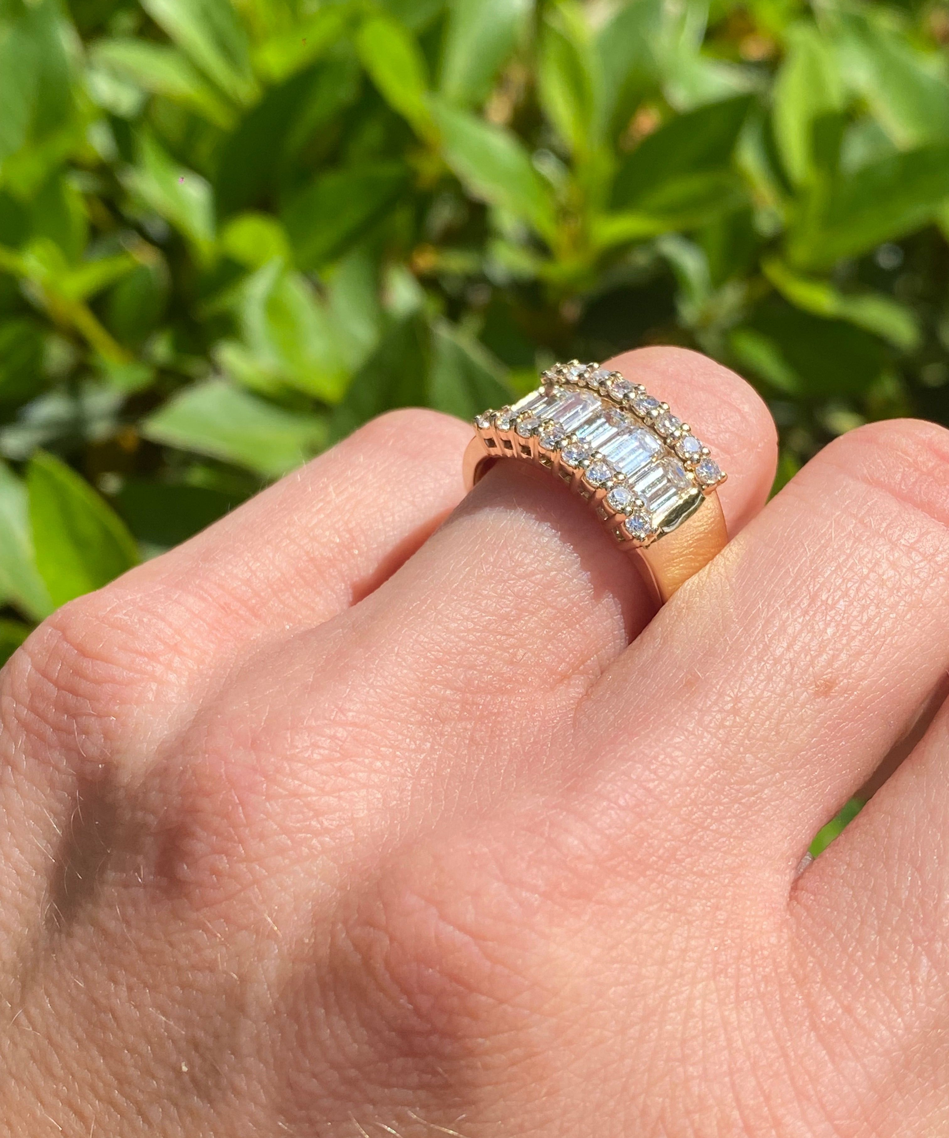 Custom EC/RD Diamond Ring 14KYG