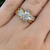 Princess Invisible Set Crossover Ring 14KYG