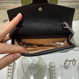 Gucci Dionysus Leather Mini Chain Handbag (black) with box