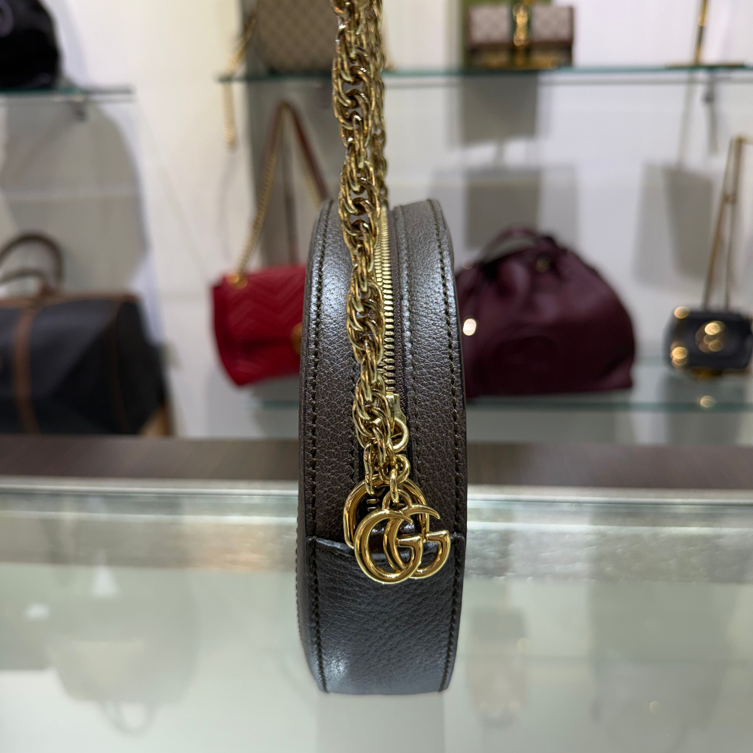 Gucci Ophidia Mini Gg Round Handbag (full set)