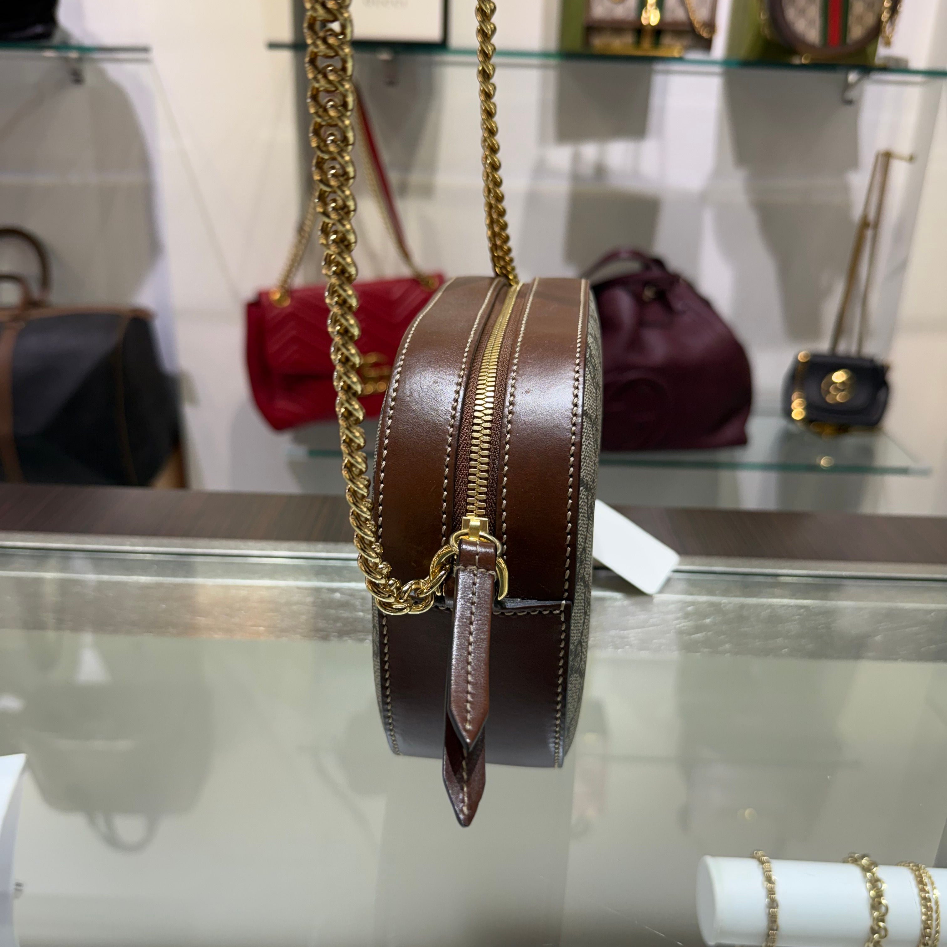 Gucci Crossbody Bag Canvas Leather Gg Supreme