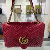 Gucci Red Marmont GG Large Matelasse