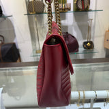 Gucci Red Marmont GG Large Matelasse