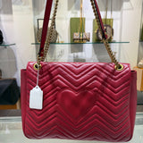 Gucci Red Marmont GG Large Matelasse