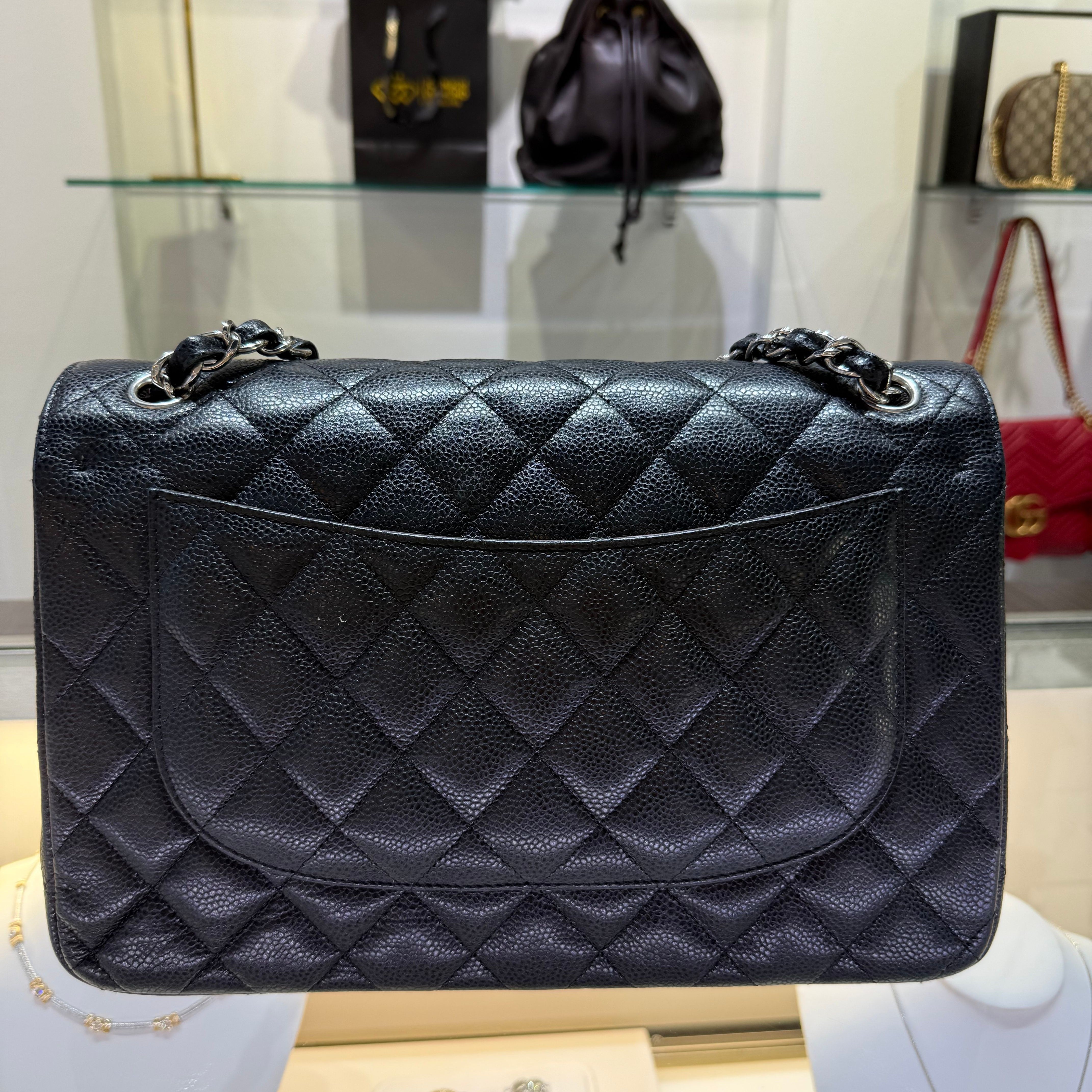 Chanel Double Flap Calf Skin Handbag