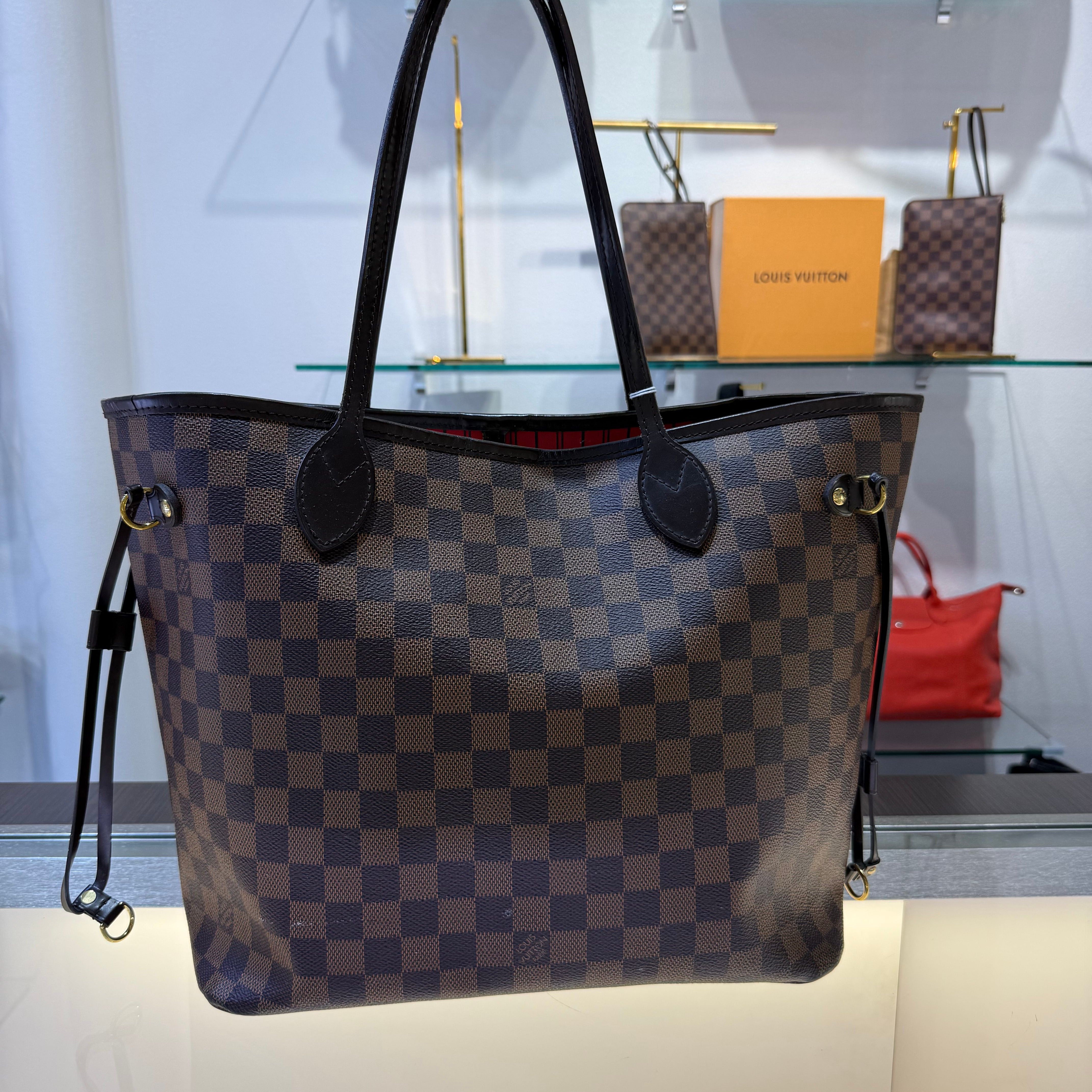 Louis Vuitton Neverfull Damier Ebene Mm Handbag
