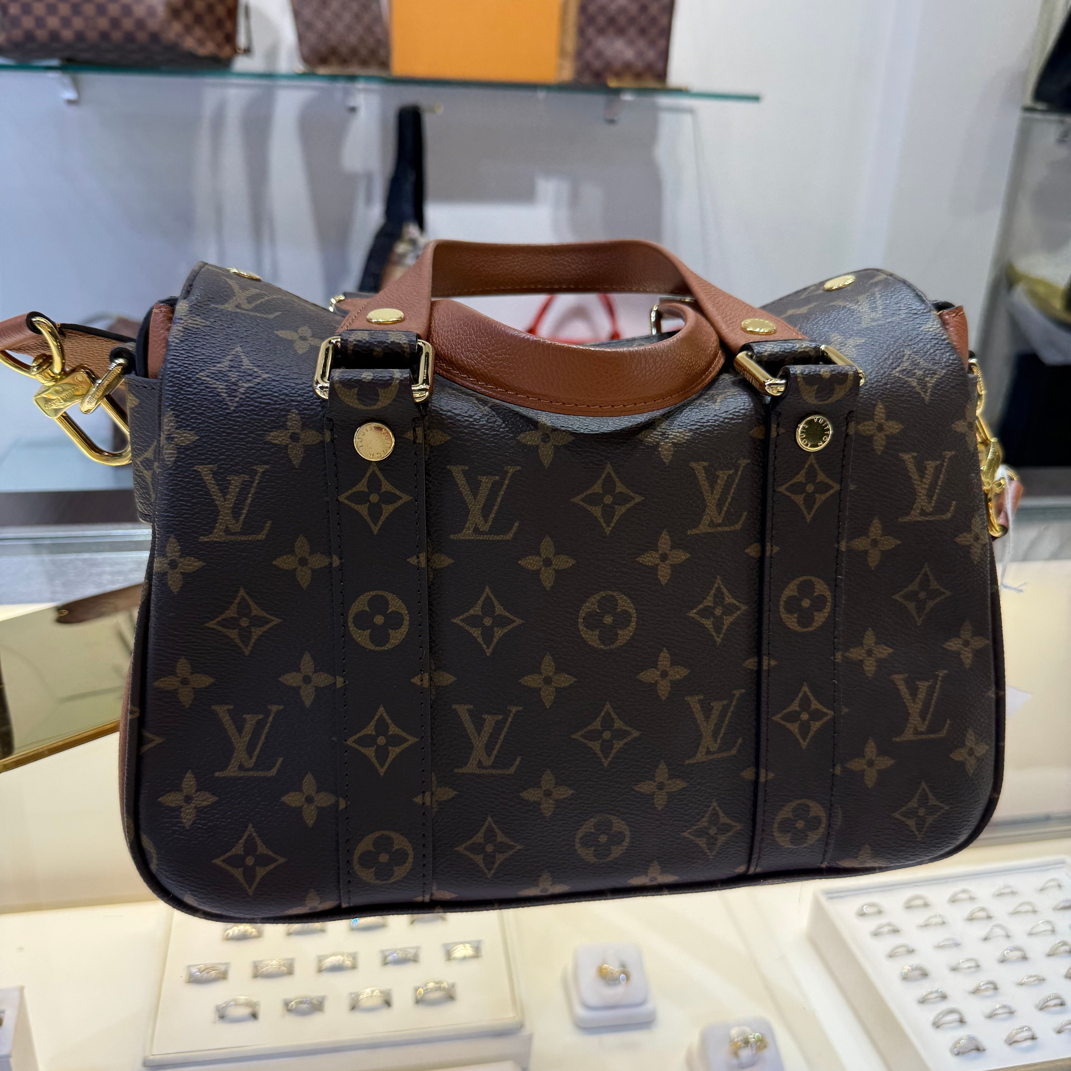 Louis Vuitton Caramel Manhattan Monogram Shoulder Handbag