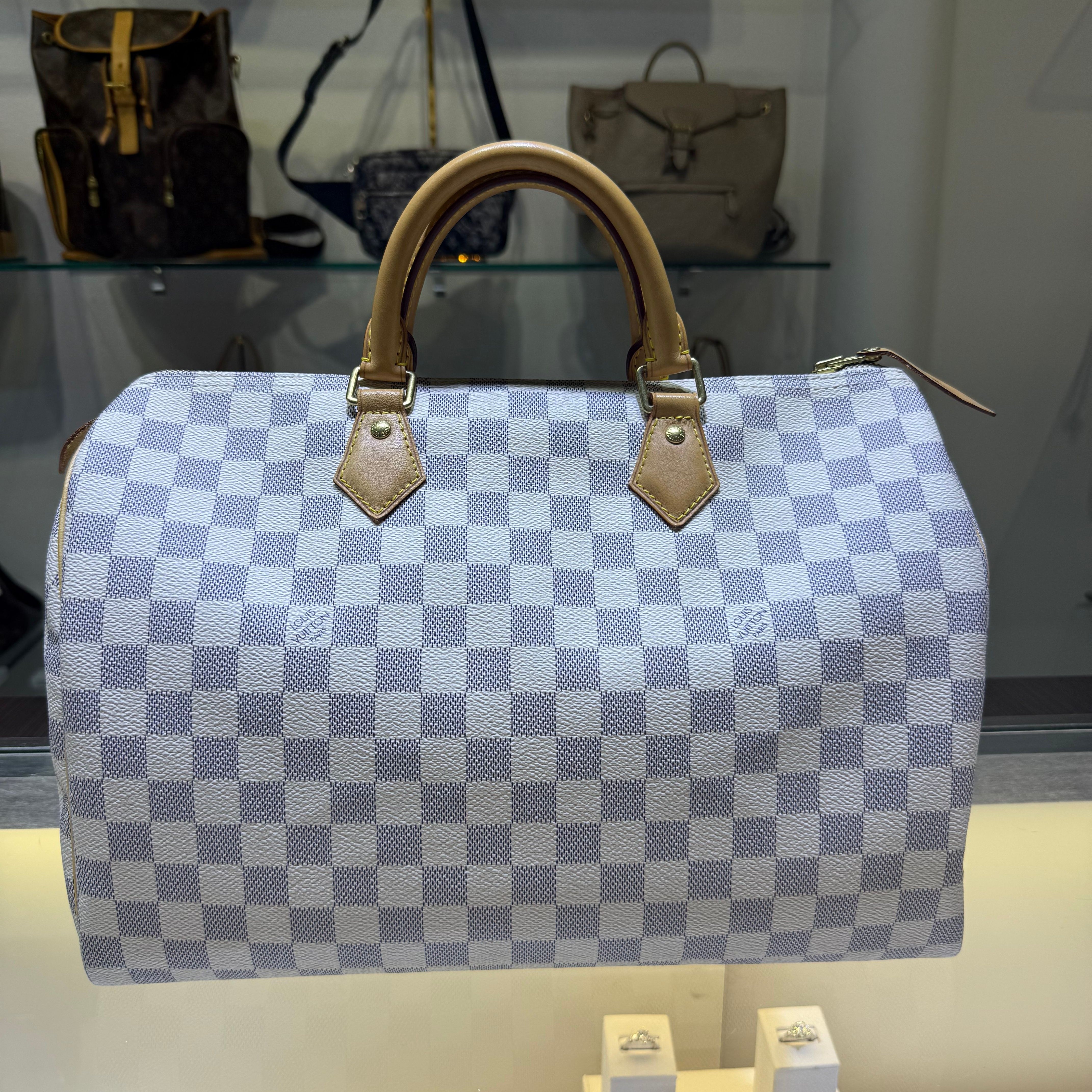 Louis Vuitton Speedy 35 White Damier