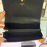 Chanel Wallet Quilted Gold Iridecent Flap