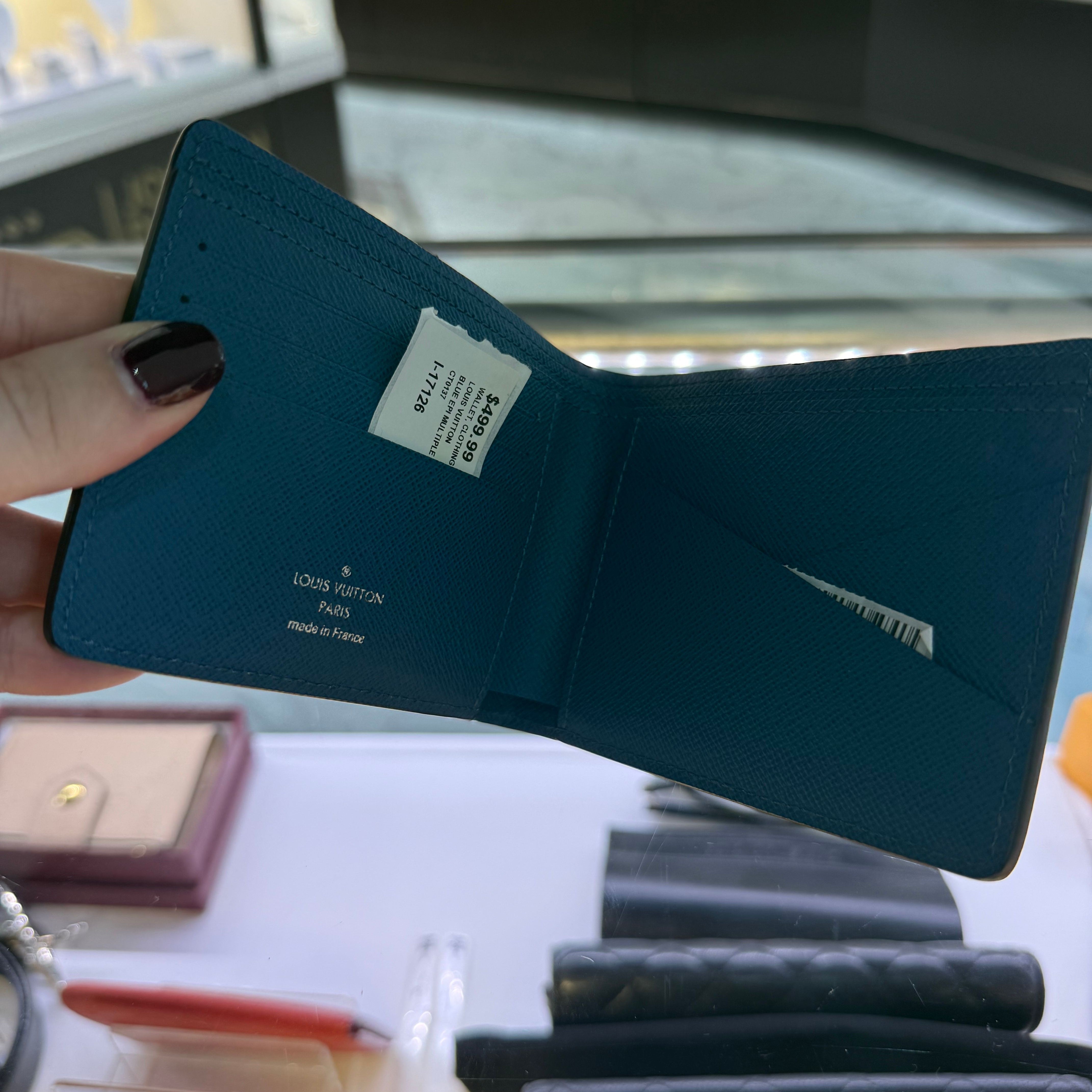 Louis Vuitton Mens Epi Wallet (blue)