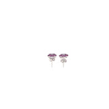 10k WG Dia & Garnet Earrings 1.15ctw 1.4dwt