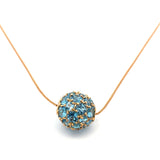 14k YG Topaz Necklace 3.01ctw 3.9dwt