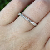 Straight Baguette 0.95ctw Diamond Wedding Band 14KWG