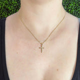 Dainty Yellow Gold Cross 14KYG