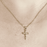 Dainty Yellow Gold Cross 14KYG