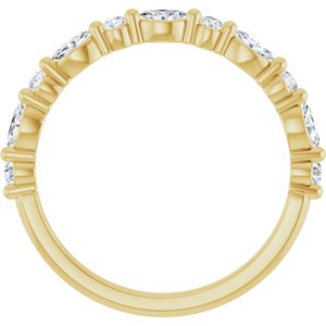 Marq/Rd Alternating Dia Band 0.27ctw 14KYG