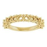 CVD RD Shared Prong 1.73ctw Wedding Band 14KYG
