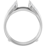 14K White Gold 1/4 CTW Natural Diamond Ring Guard