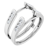14K White Gold 1/4 CTW Natural Diamond Ring Guard