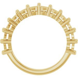 CVD RD Shared Prong 1.73ctw Wedding Band 14KYG