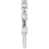 14K White Gold Diamond Anniversary Band